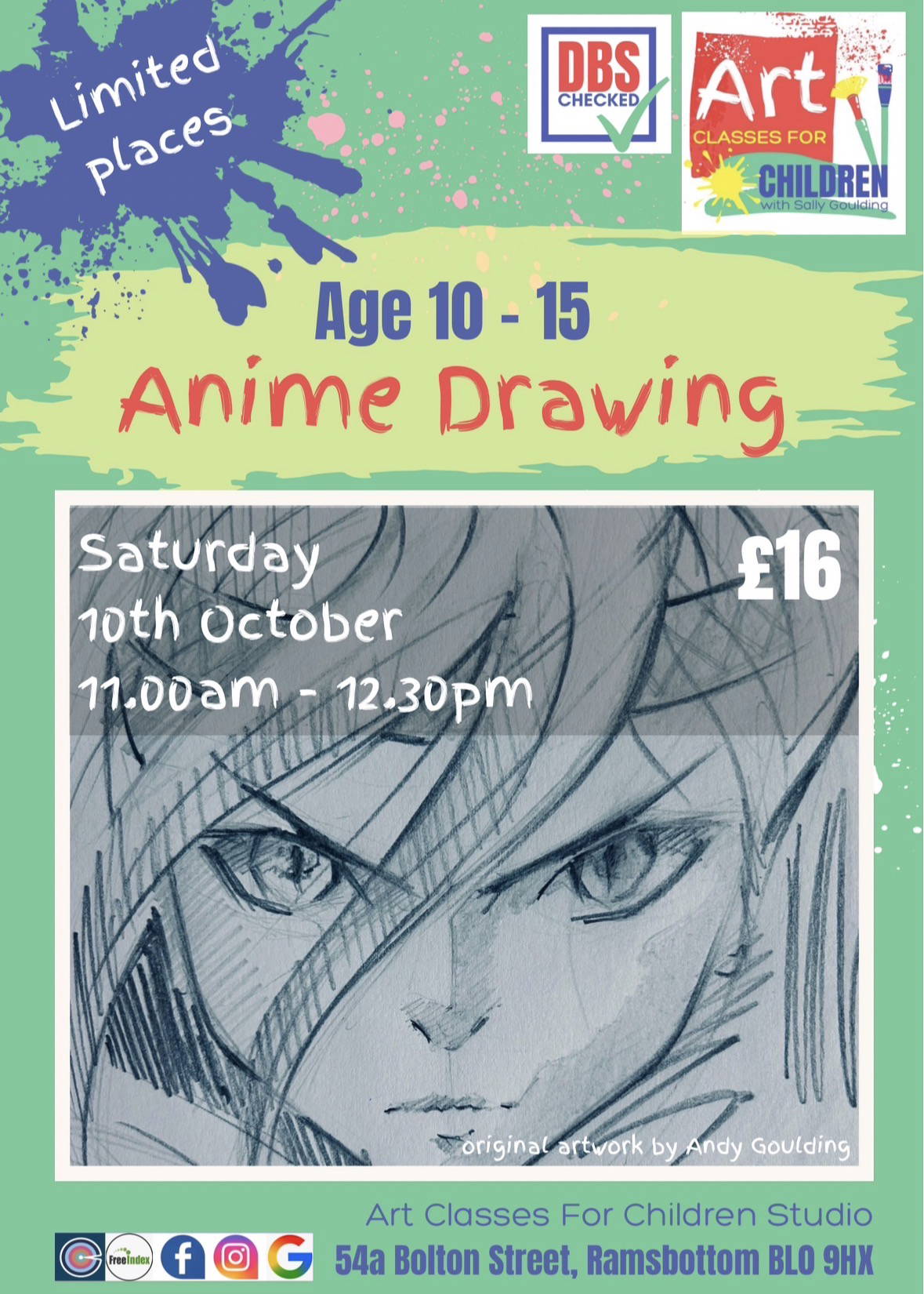Anime Drawing workshop 10th October 2026