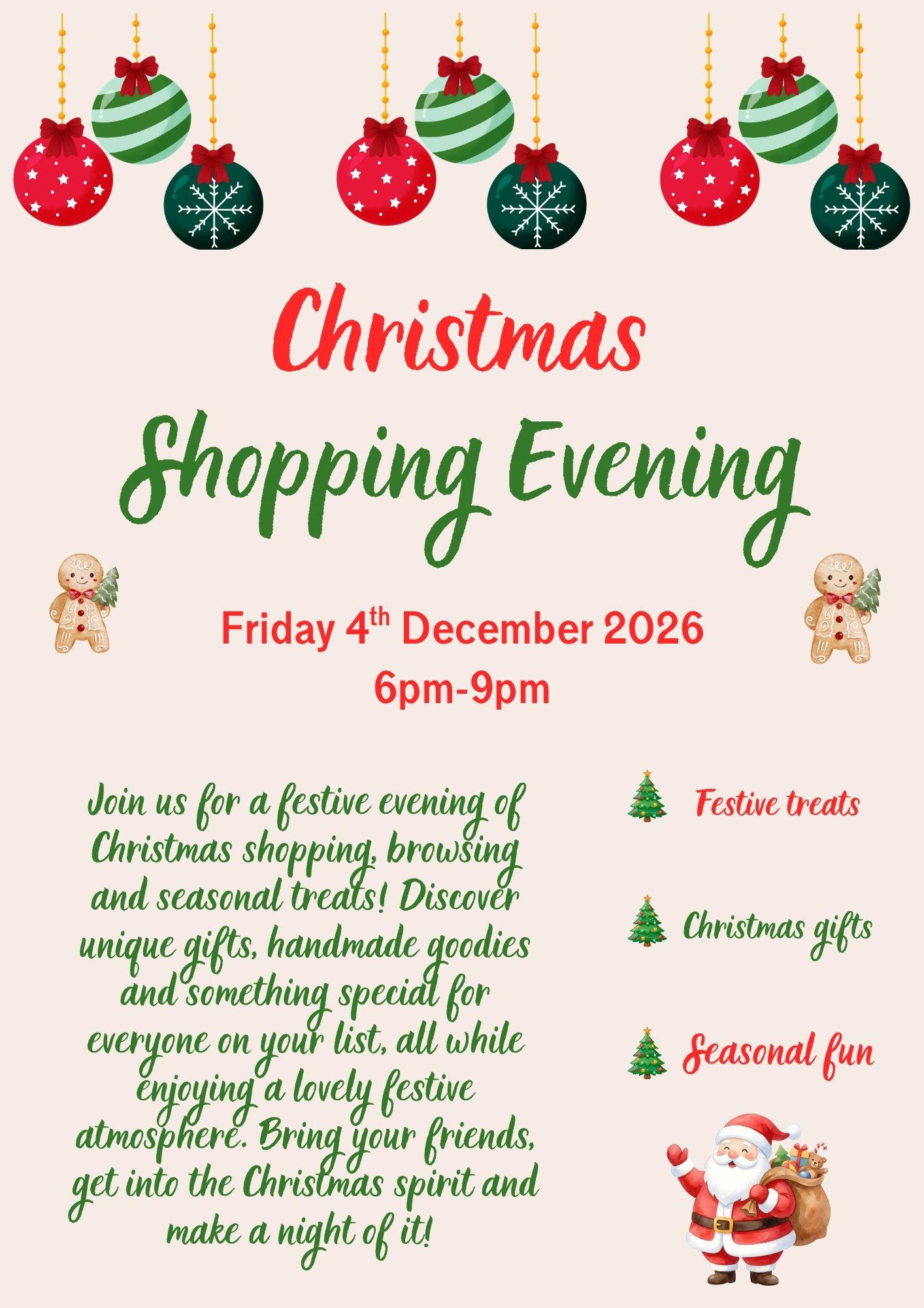 Christmas Shopping Evening