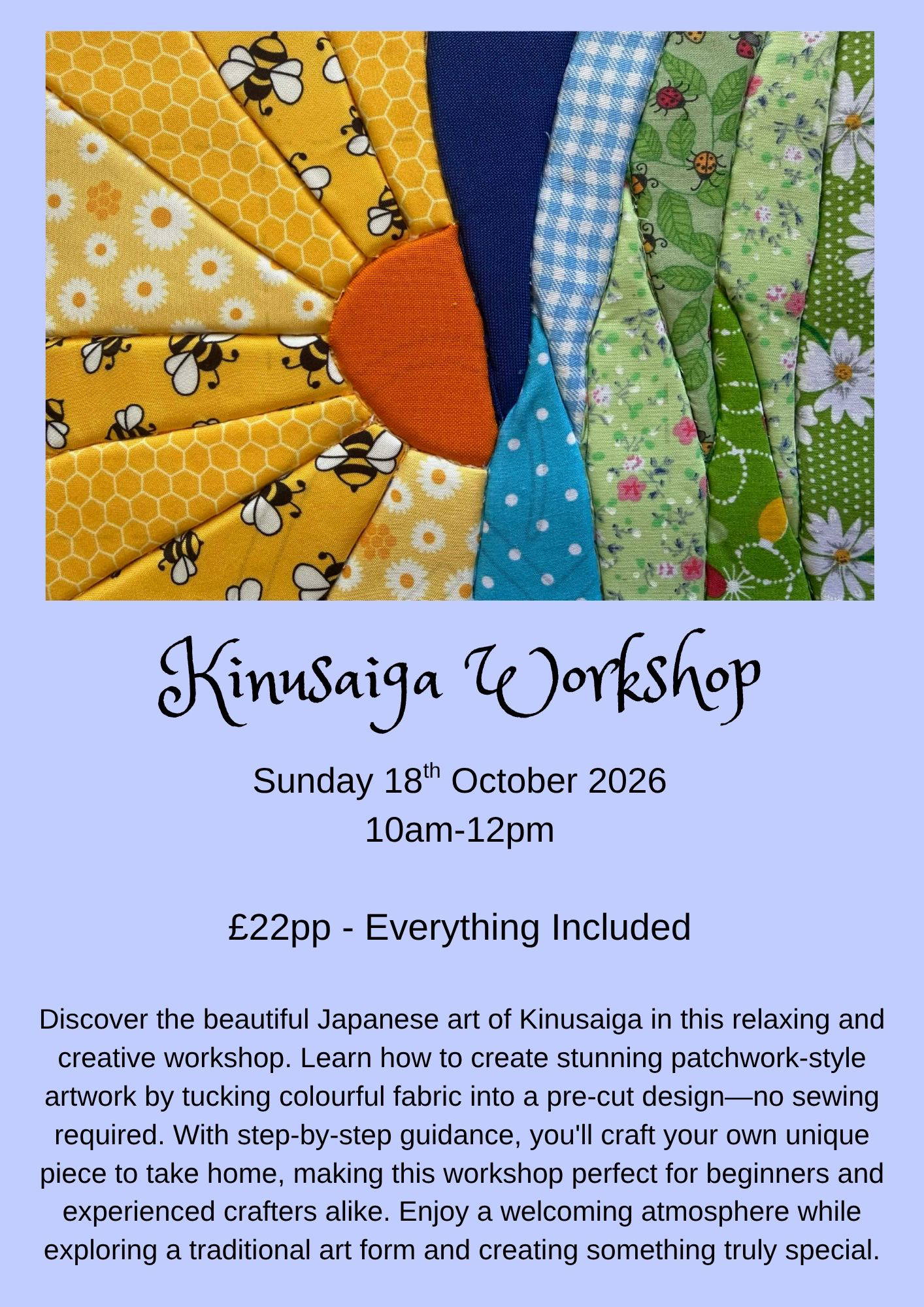 Kinusaiga Workshop 18th October 2026