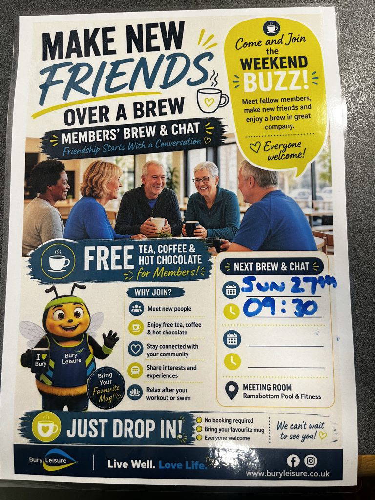 Make new friends over a brew, Ramsbottom Swimming Baths 270926